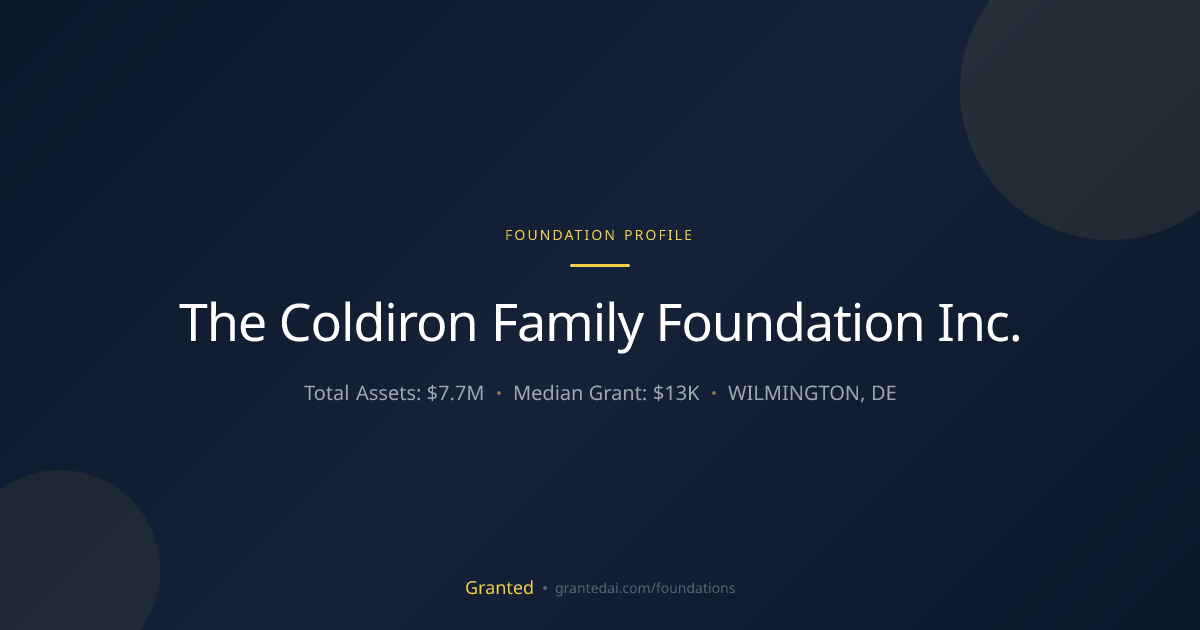 The Coldiron Family Foundation Inc. | Granted AI