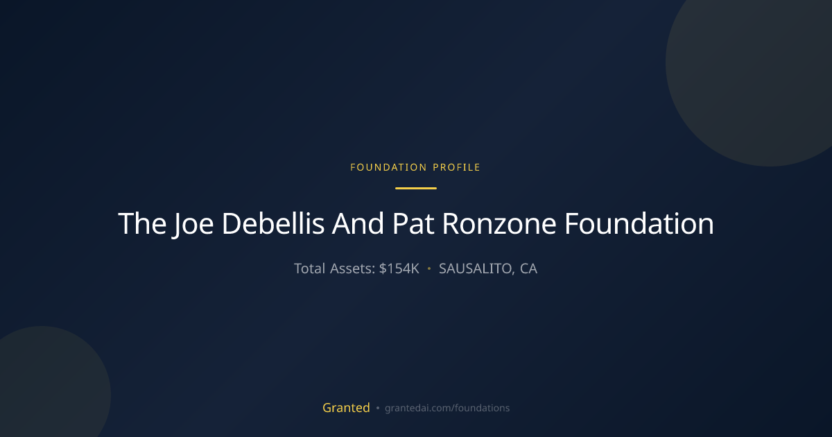 The Joe Debellis And Pat Ronzone Foundation | Granted AI