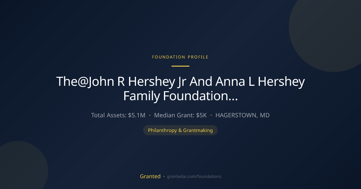 The@John R Hershey Jr And Anna L Hershey Family ... | Granted AI