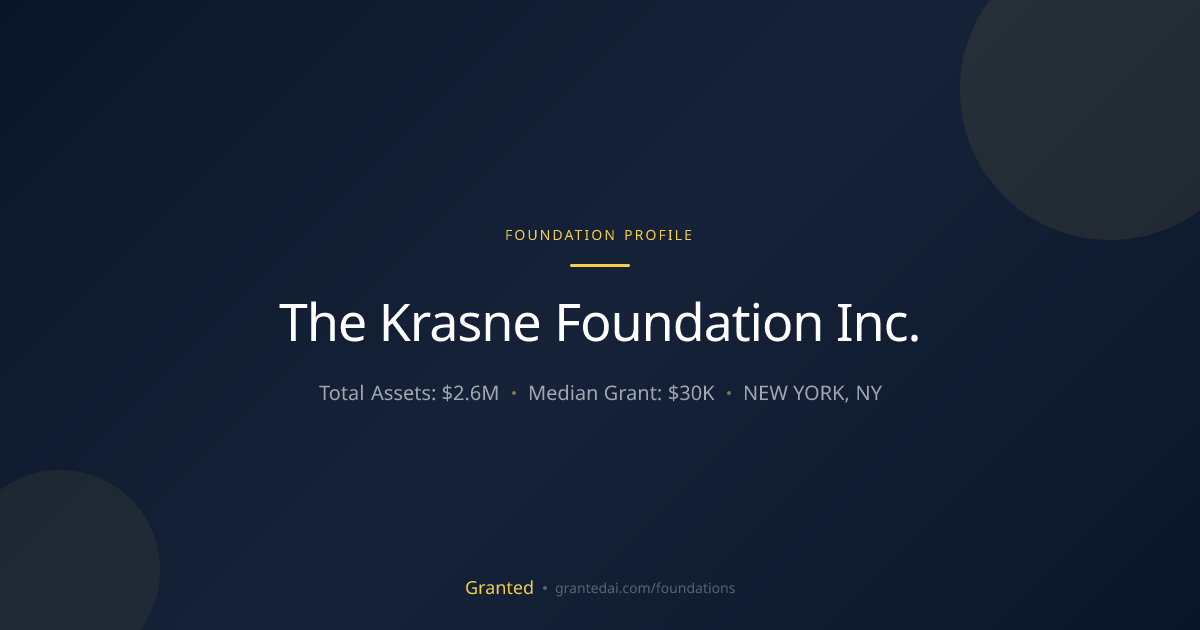 The Krasne Foundation Inc. | Granted AI