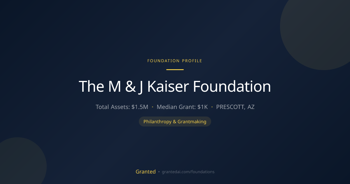 The M & J Kaiser Foundation | Granted AI
