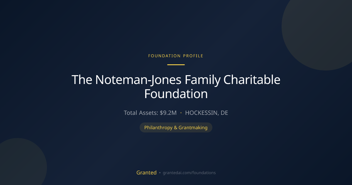 The Noteman-Jones Family Charitable Foundation | Granted AI