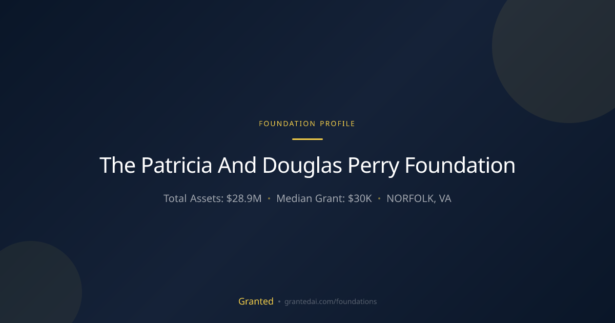 The Patricia And Douglas Perry Foundation | Granted AI