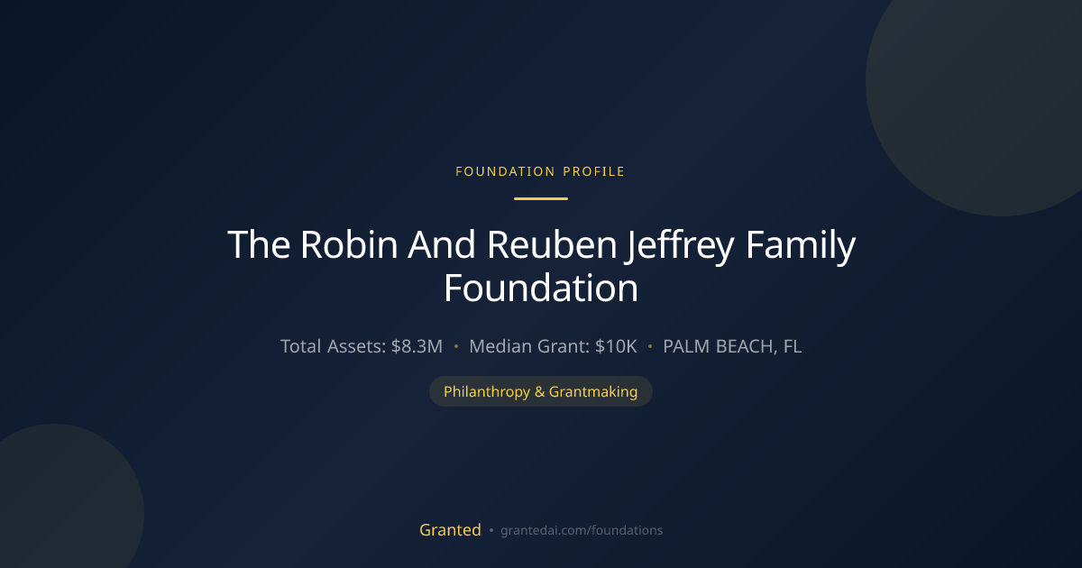The Robin And Reuben Jeffrey Family Foundation | Granted AI