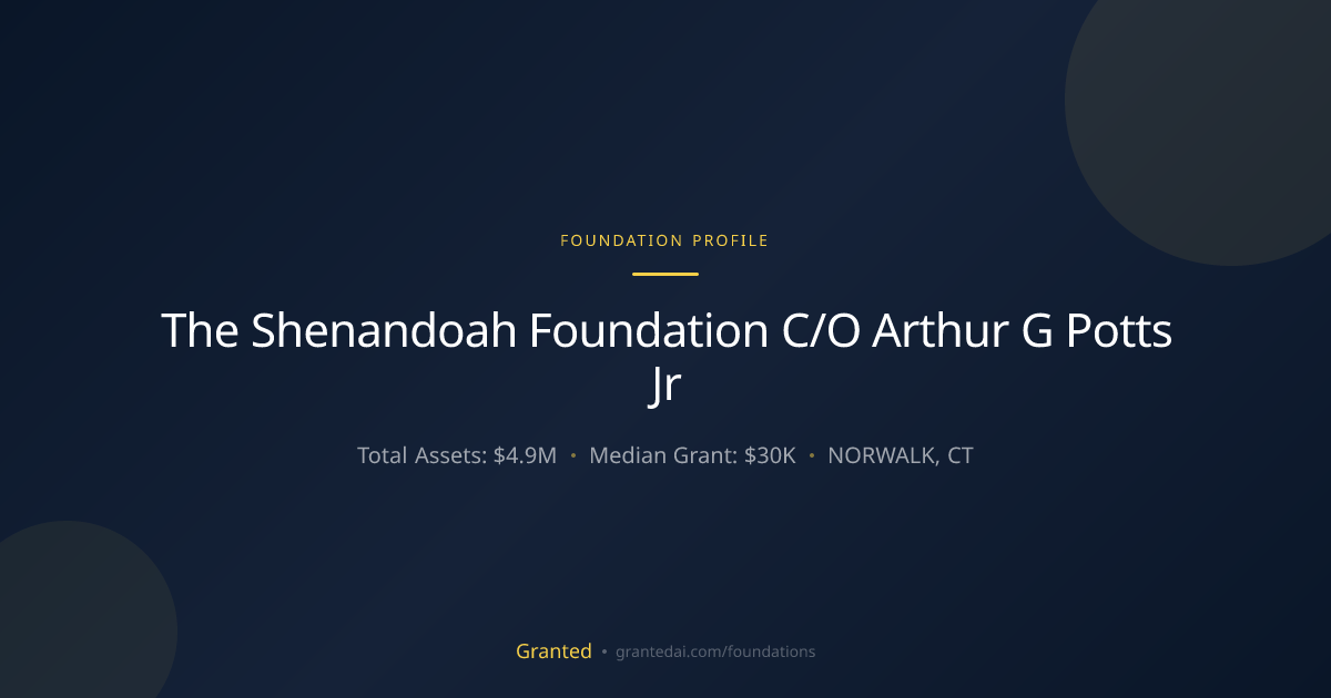 The Shenandoah Foundation C/O Arthur G Potts Jr | Granted AI
