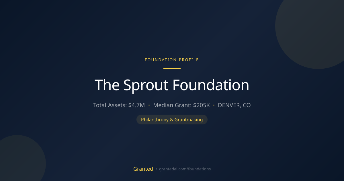 The Sprout Foundation | Granted AI