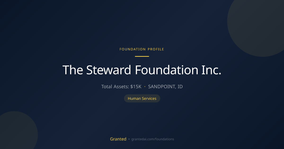 The Steward Foundation Inc. | Granted AI