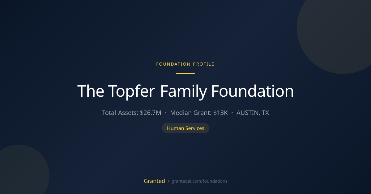 The Topfer Family Foundation | Granted AI