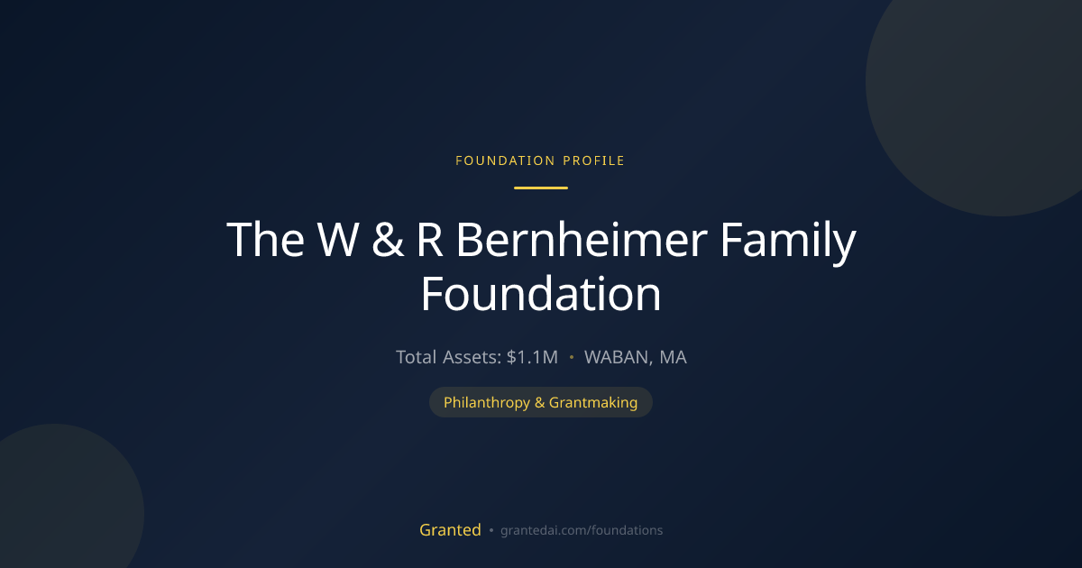 The W & R Bernheimer Family Foundation | Granted AI