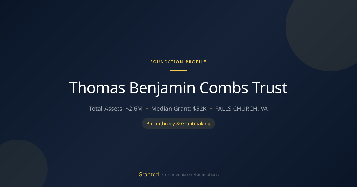 Thomas Benjamin Combs Trust | Granted AI