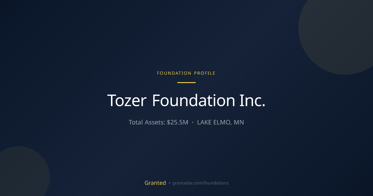 Tozer Foundation Inc. | Granted AI