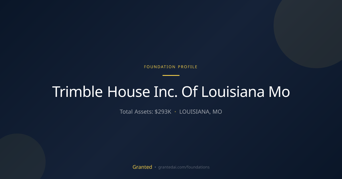 Trimble House Inc. Of Louisiana Mo | Granted AI