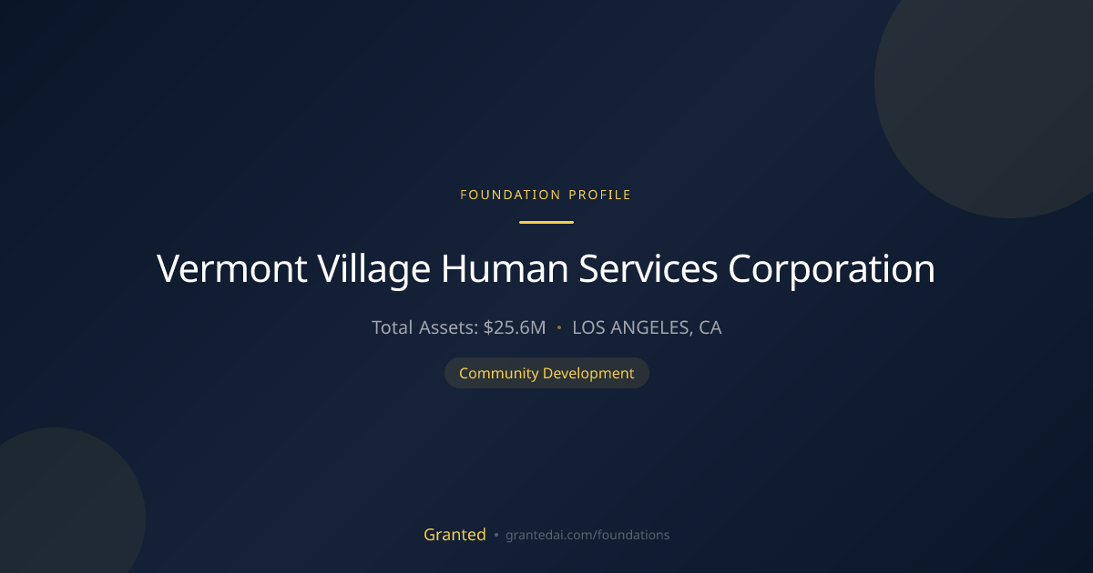 Vermont Village Human Services Corporation | Granted AI
