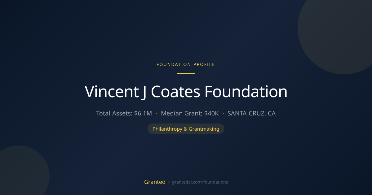 Vincent J Coates Foundation | Granted AI