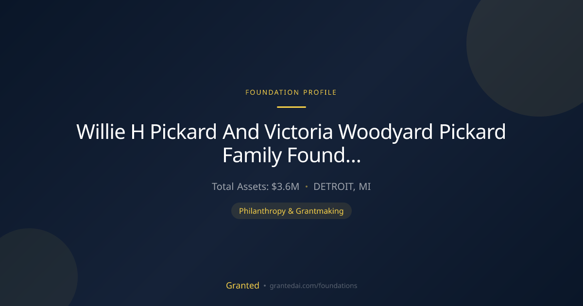 Willie H Pickard And Victoria Woodyard Pickard F... | Granted AI