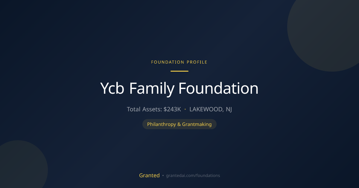 Ycb Family Foundation | Granted AI