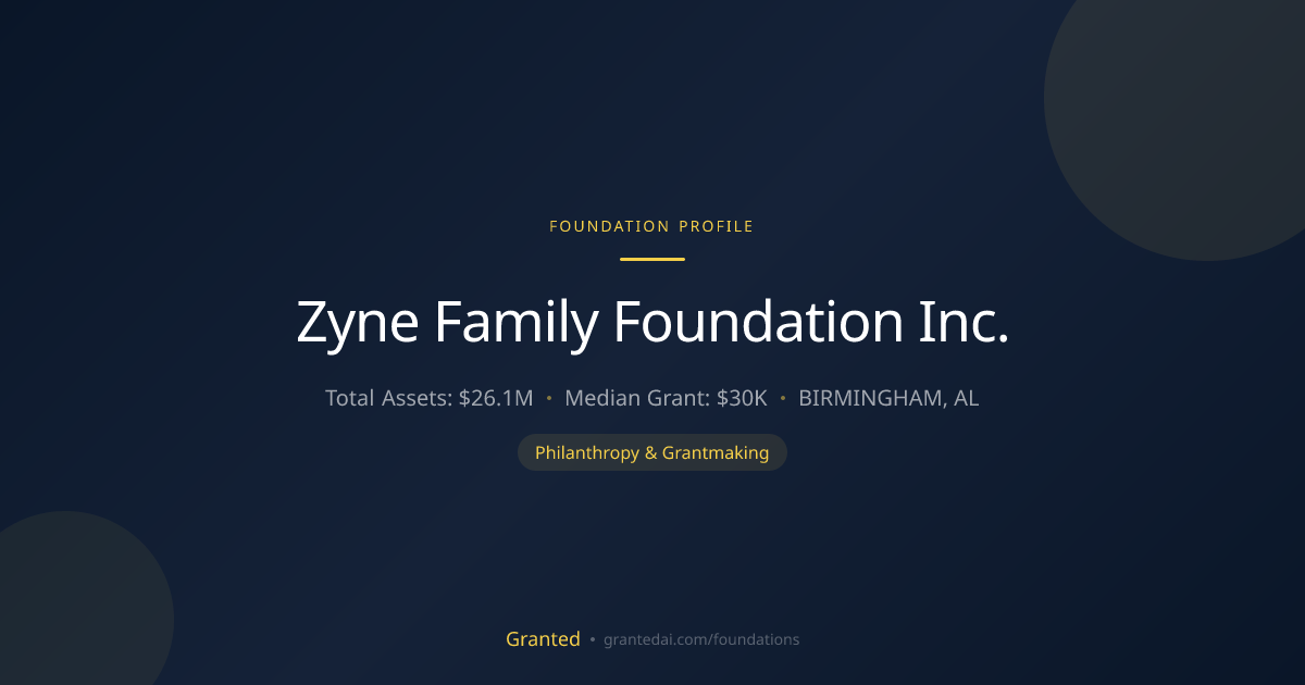 Zyne Family Foundation Inc. | Granted AI