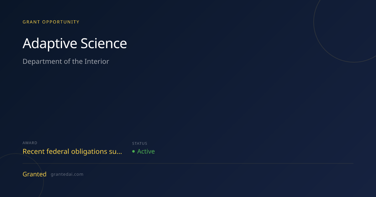 Adaptive Science (2026) | Granted AI