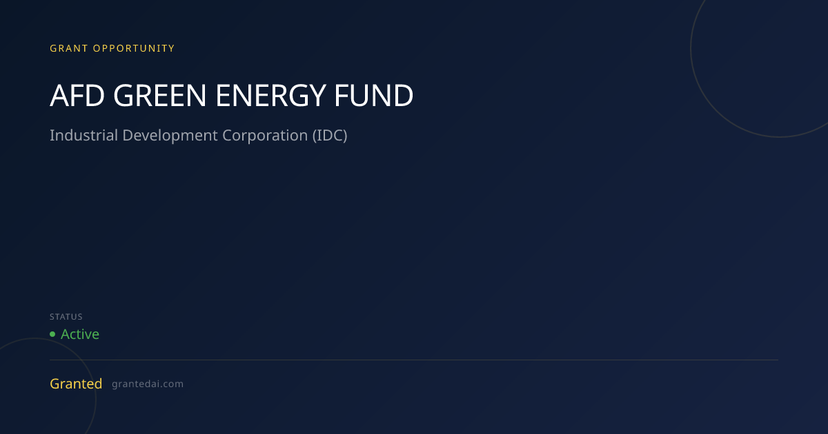 AFD Green Energy Fund (2026) | Granted AI