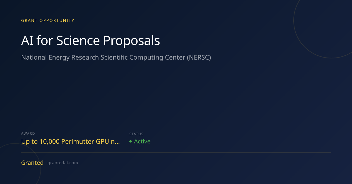 AI for Science Proposals (2026) | Granted AI