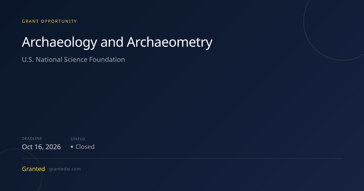 Archaeology and Archaeometry (2025) | Granted AI