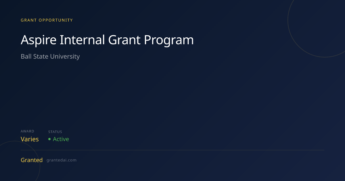 Aspire Internal Grant Program (2026) | Granted AI