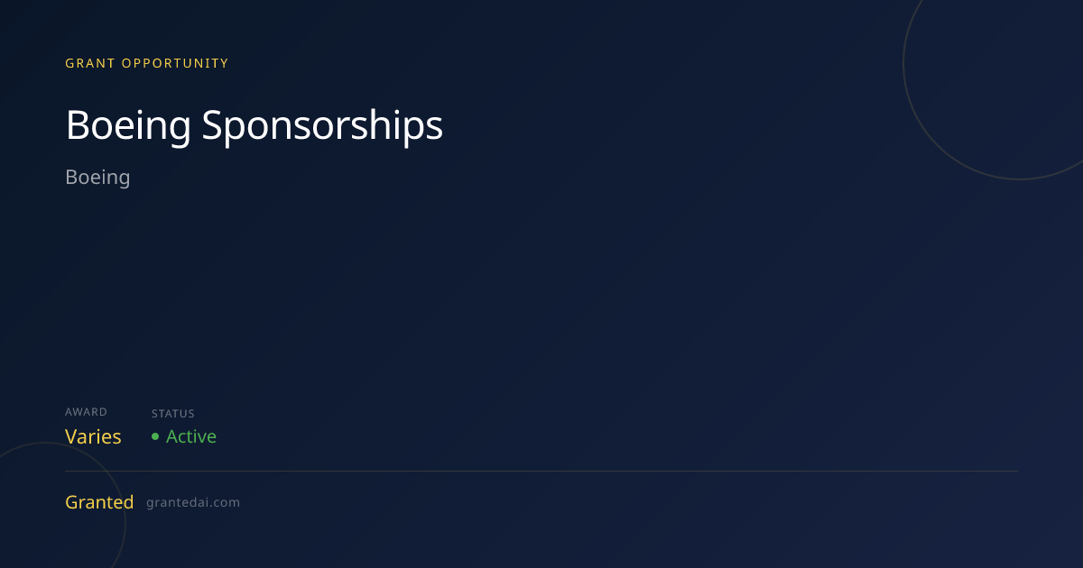 Boeing Sponsorships (2026) | Granted AI