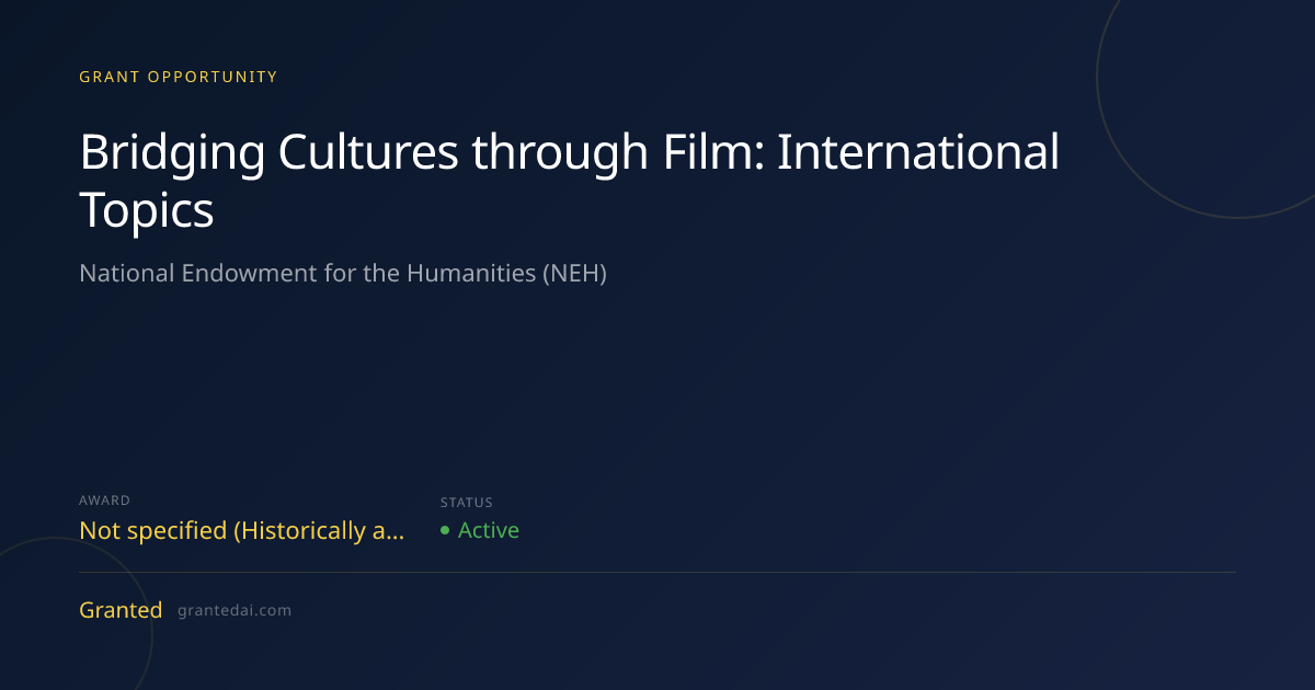Bridging Cultures through Film: International Topics (2026) | Granted AI