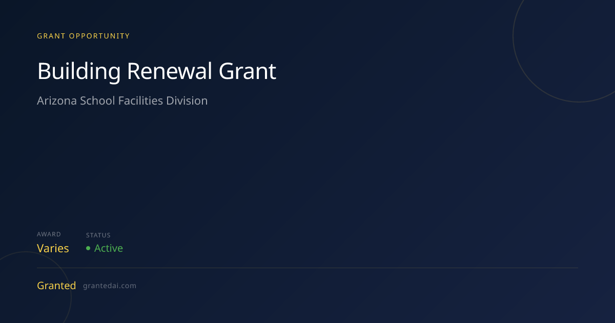 Building Renewal Grant (2026) | Granted AI