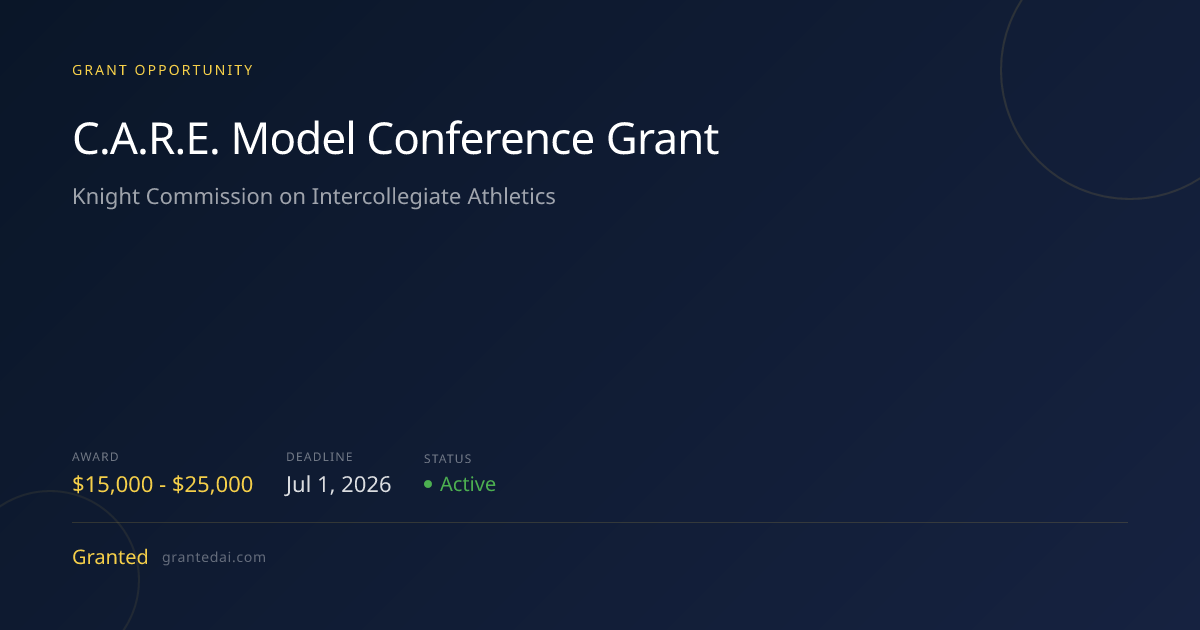 C.A.R.E. Model Conference Grant (2026) | Granted AI