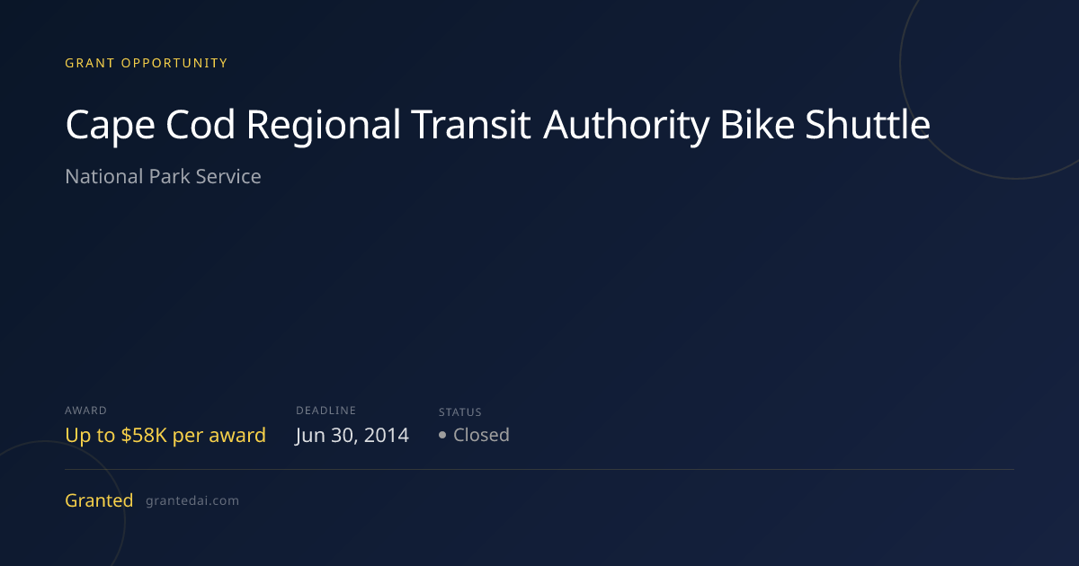 Cape Cod Regional Transit Authority Bike Shuttle (2014) | Granted AI