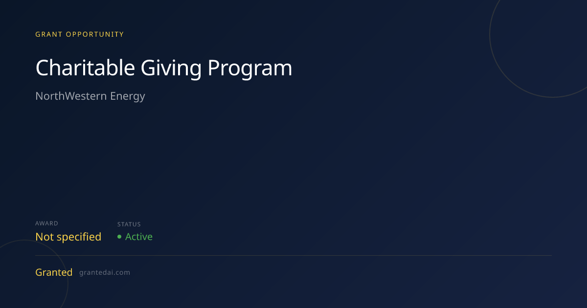 Charitable Giving Program (2026) | Granted AI