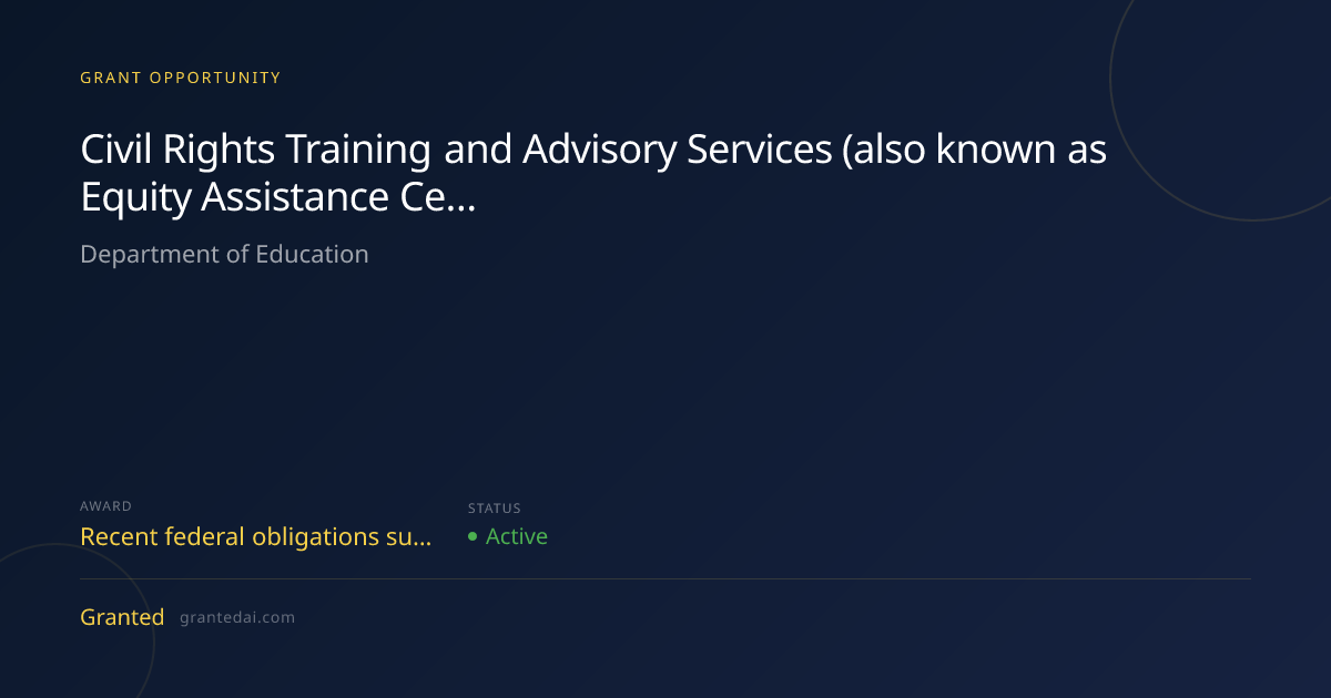 Civil Rights Training and Advisory Services (also known as Equity ...