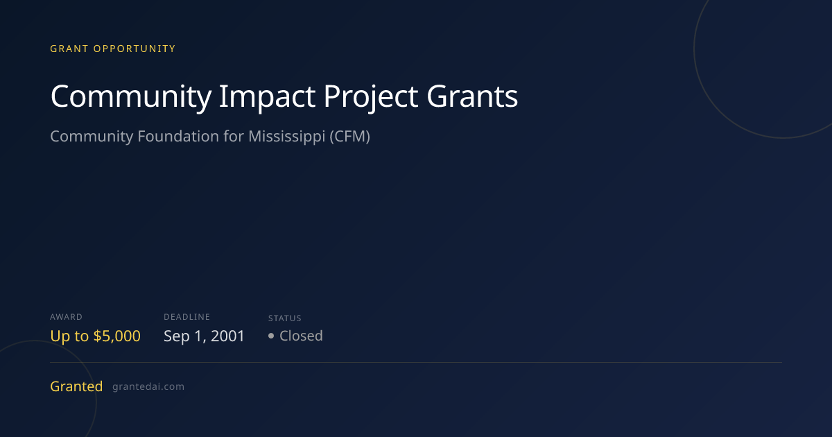 For Nonprofits: Community Impact Project Grants up to $5K | Granted AI
