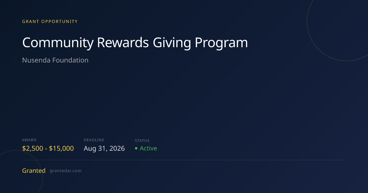 Community Rewards Giving Program (2026) | Granted AI
