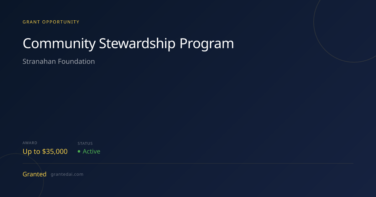 Community Stewardship Program (2026) | Granted AI