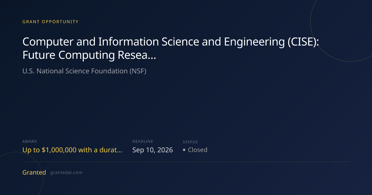 Computer and Information Science and Engineering (CISE): Future ...
