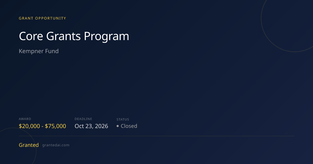 Core Grants Program (2026) | Granted AI