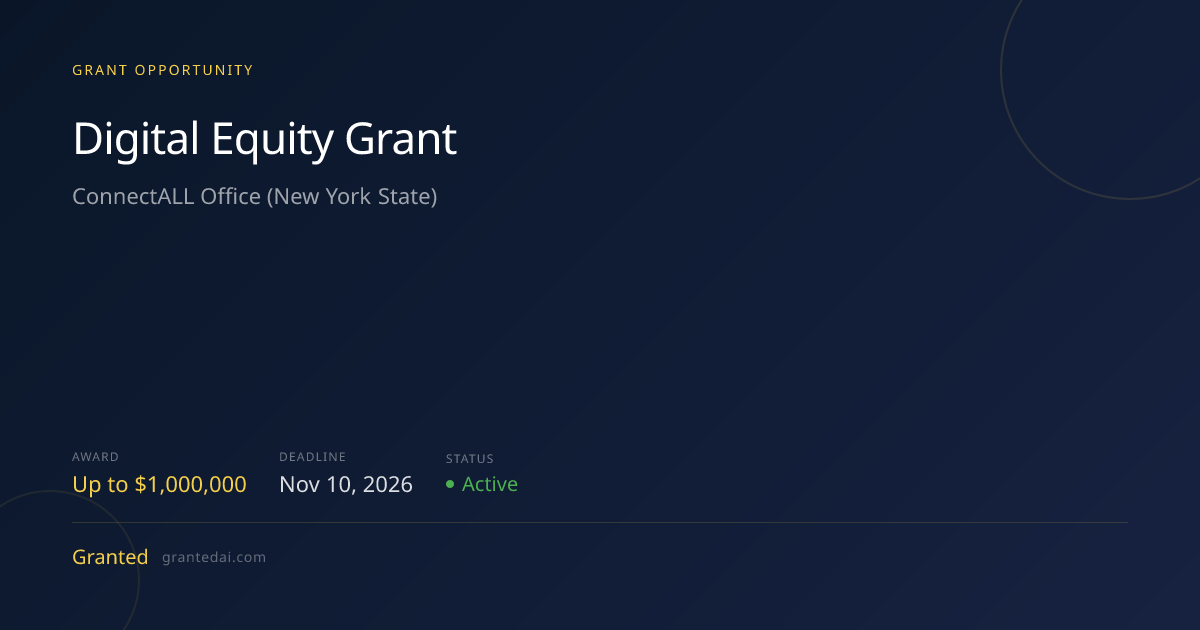 Digital Equity Grant (2026) | Granted AI