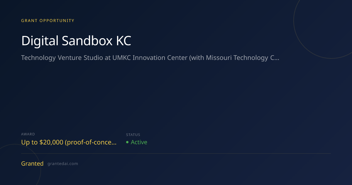 Digital Sandbox KC (2026) | Granted AI
