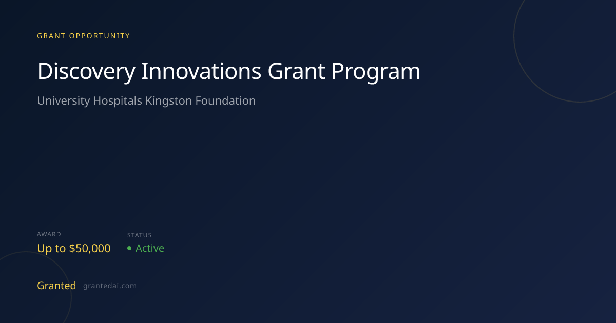 Discovery Innovations Grant Program (2026) | Granted AI