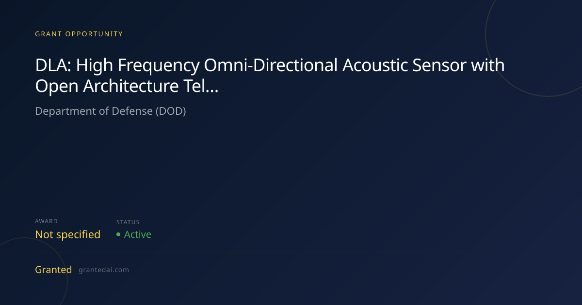 DLA: High Frequency Omni-Directional Acoustic Sensor with Open ...