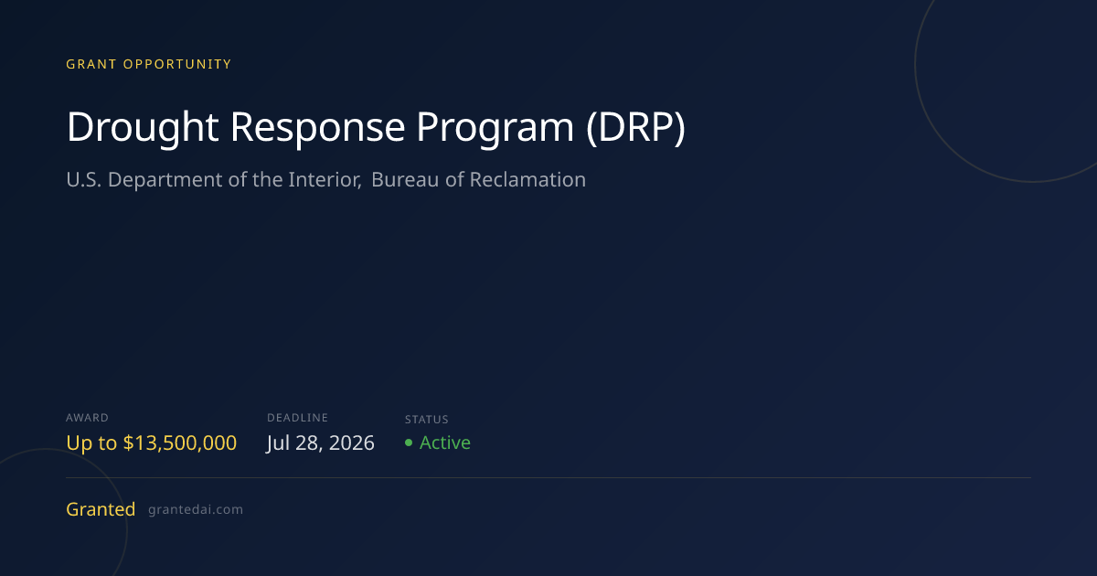 Drought Response Program (DRP) (2026) | Granted AI