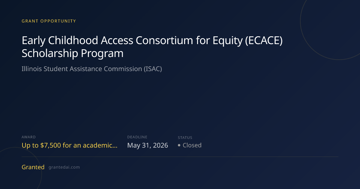 Early Childhood Access Consortium for Equity (ECACE) Scholarship ...
