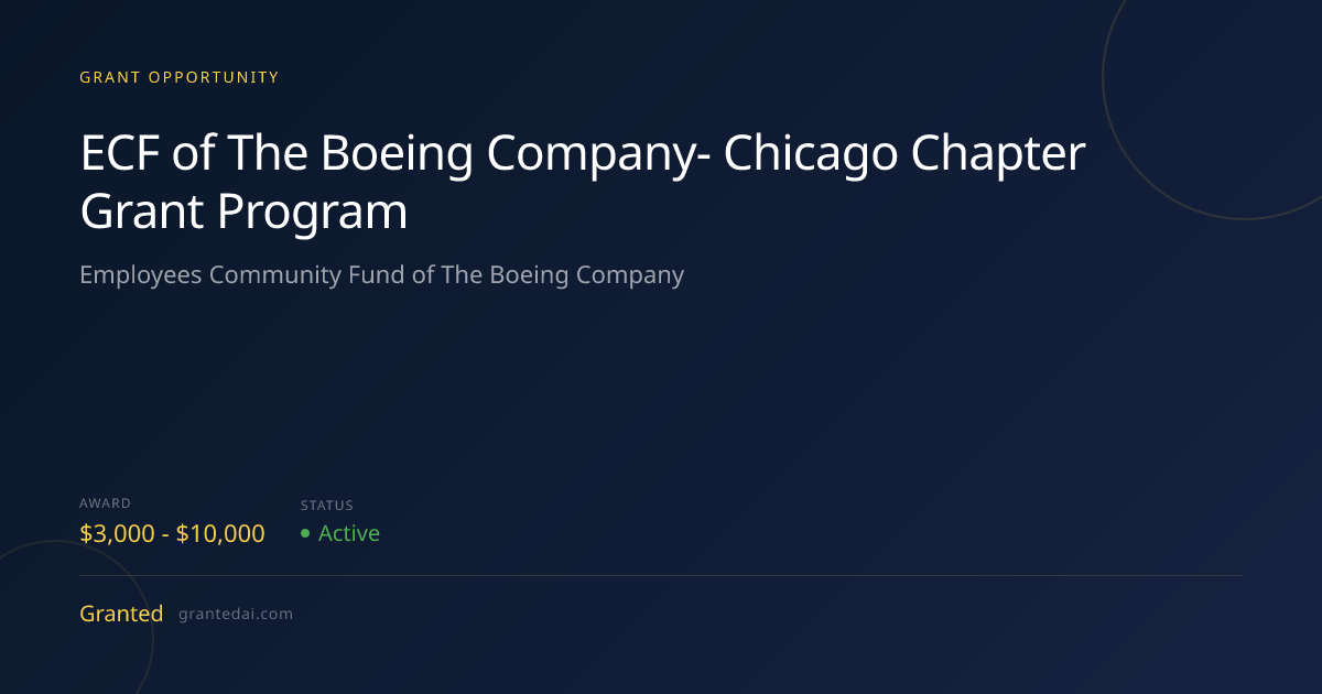 ECF of The Boeing Company- Chicago Chapter Grant Program (2026 ...