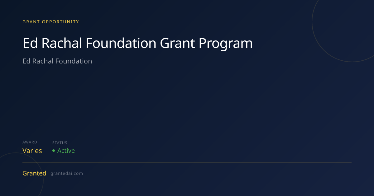 Ed Rachal Foundation Grant Program (2026) | Granted AI