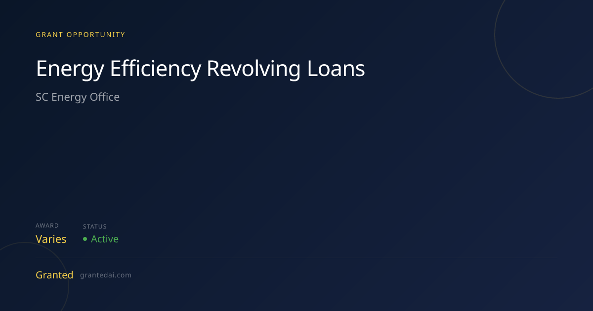 Energy Efficiency Revolving Loans (2026) | Granted AI