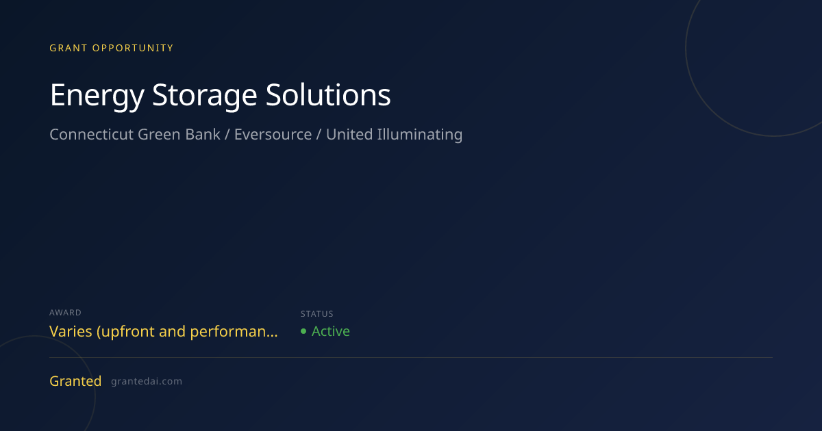 Energy Storage Solutions (2026) | Granted AI