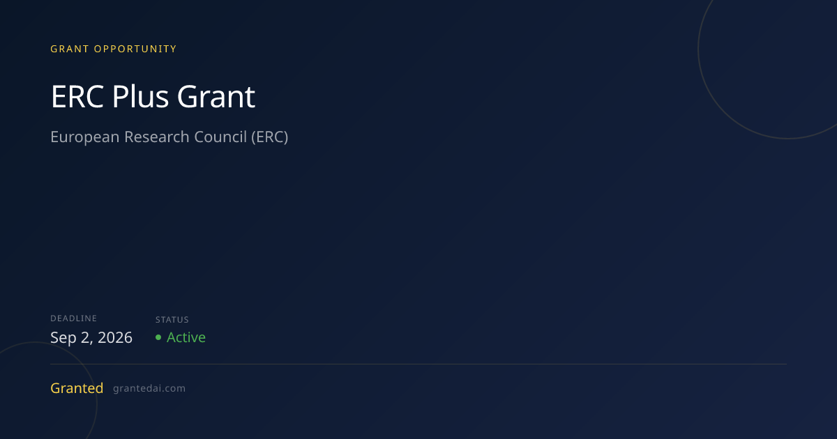 ERC Plus Grant (2026) | Granted AI