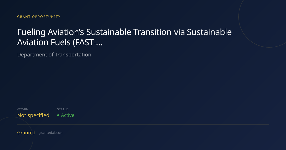 Fueling Aviation’s Sustainable Transition via Sustainable Aviation ...